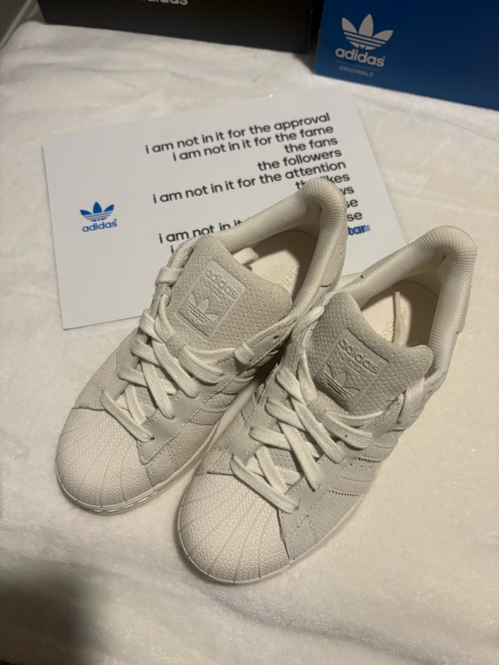 adidas Cream/Off-White Classic Shell-Toe Sneakers